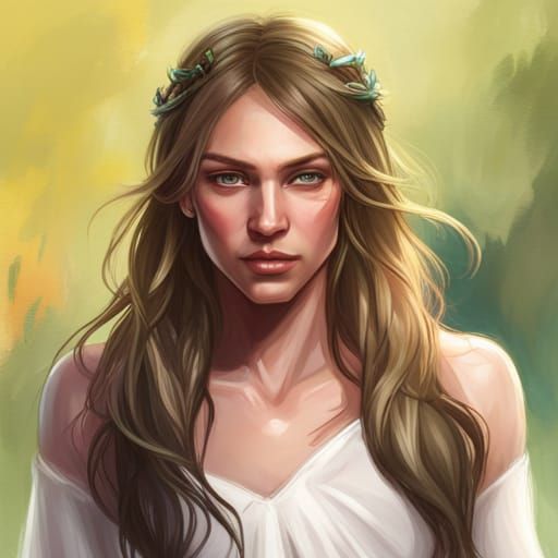 Detailed Portrait of a Princess in Art Nouveau Style