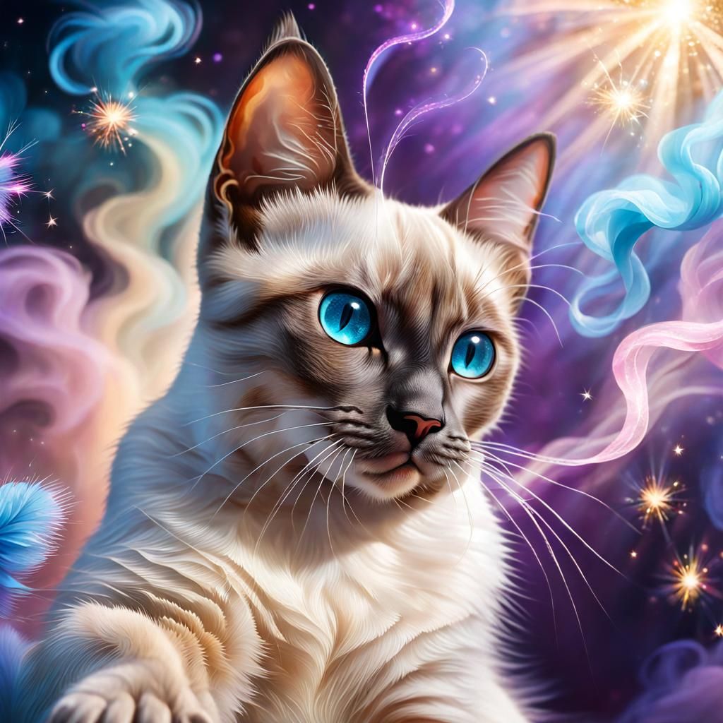 Hyperrealistic Siamese Kitten Photography with Spectacular E...