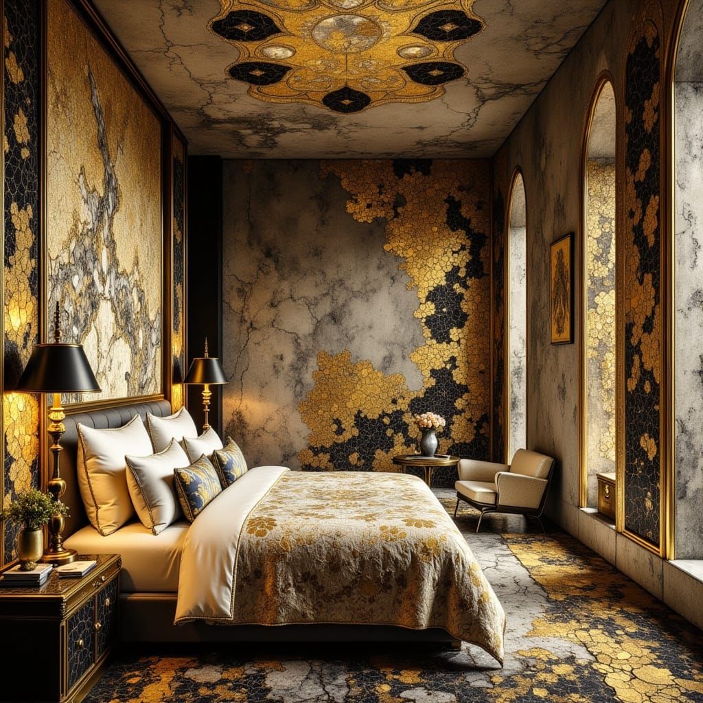 Gilded luxury bedroom