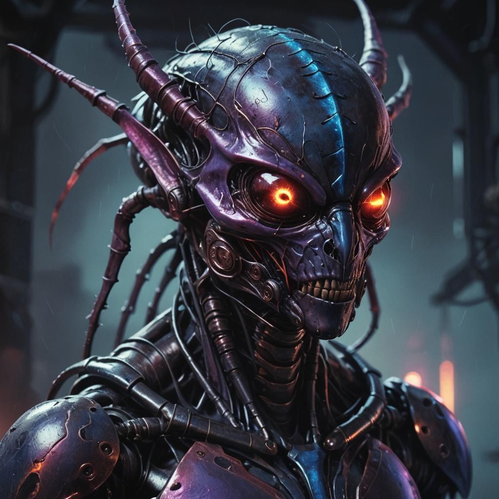 Parasitic Insectoid Creature in Dark Fantasy Style