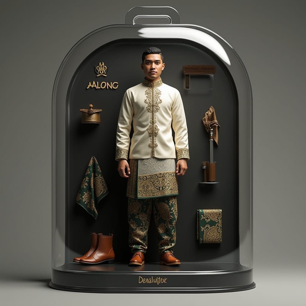 Luxury Collectible Figure in Baju Melayu Attire, Inspired by...