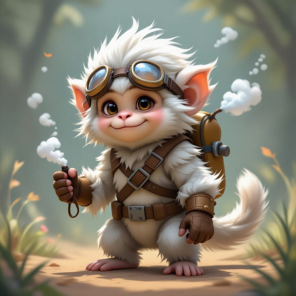 Whimsical Skymite Elemental with Aviator Goggles