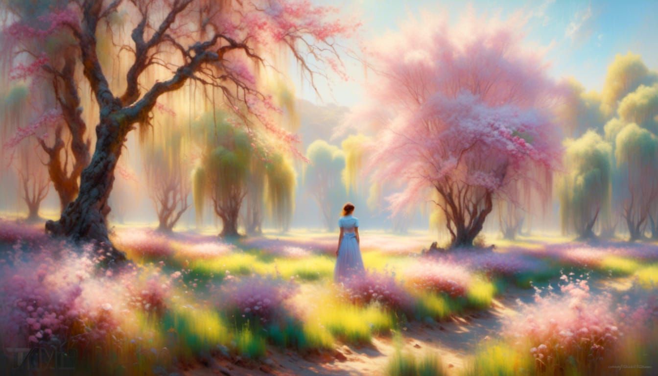 at peace with the cherry blossoms