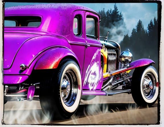 Flaming Retro-Futuristic Hot Rod Masterpiece