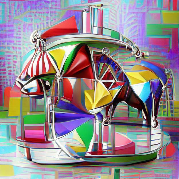 Abstract Geometric Explosion of Color