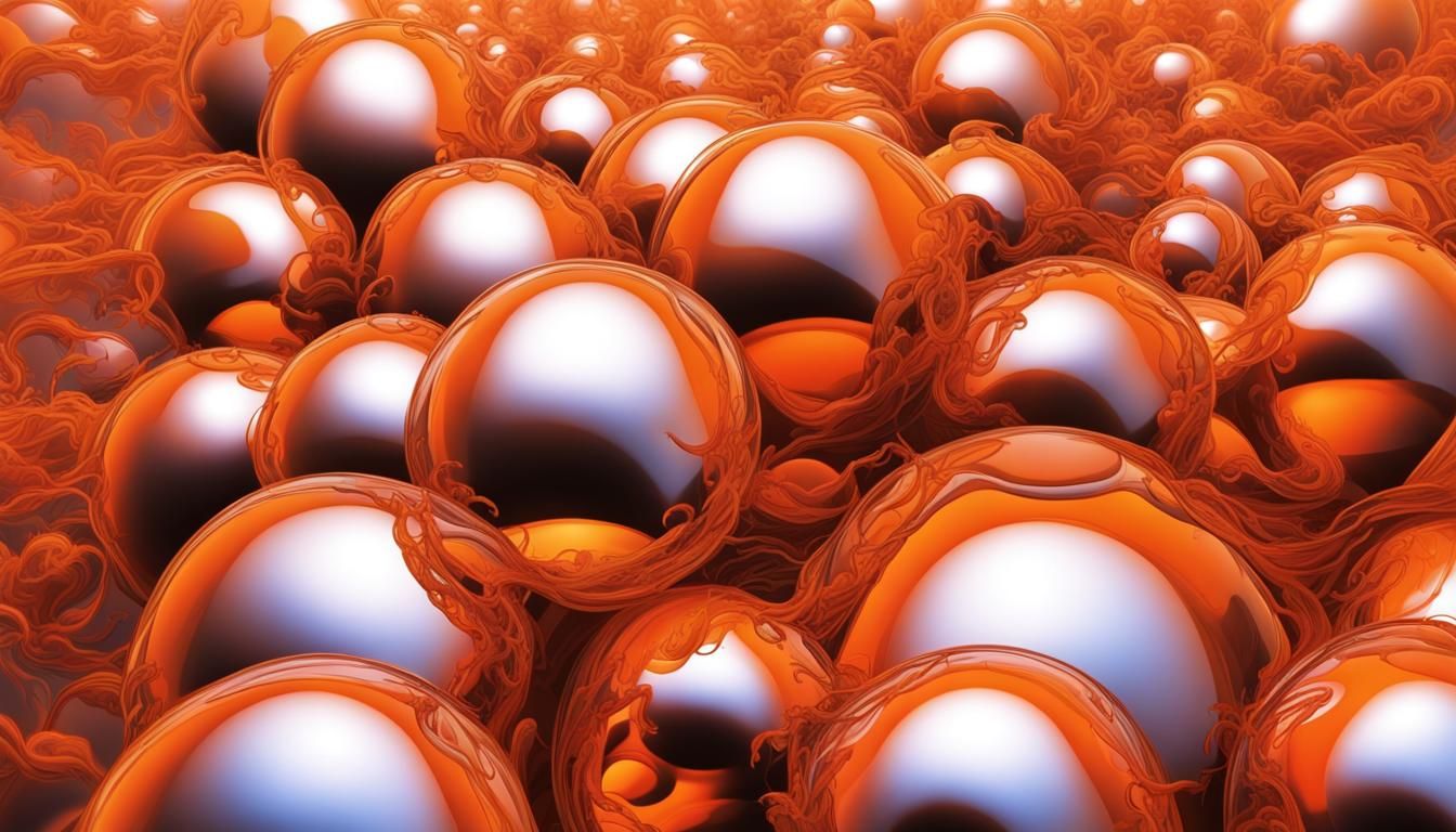 Orange Translucent Ball in Light Reflection