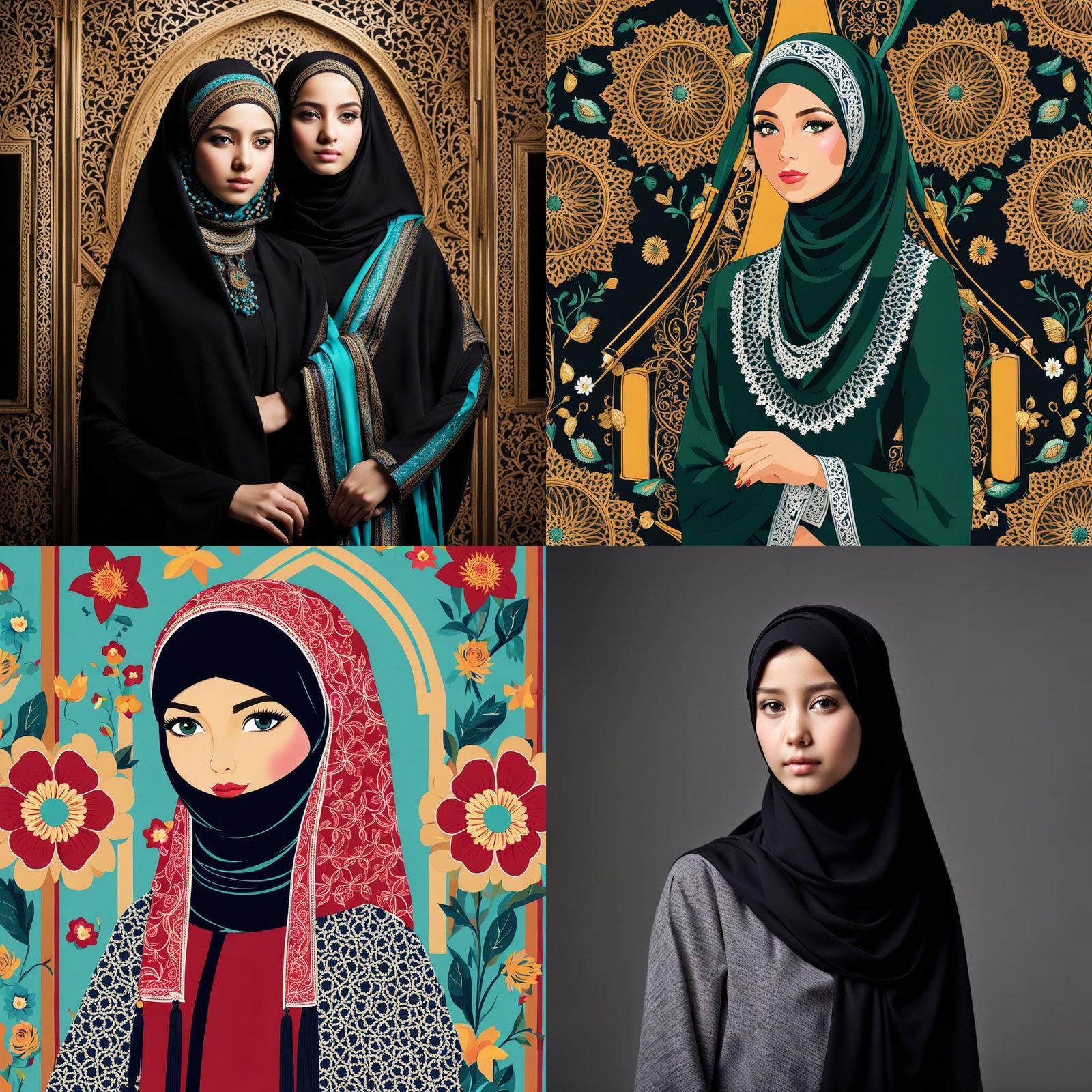 Girl in Hijab: AI-Generated Image