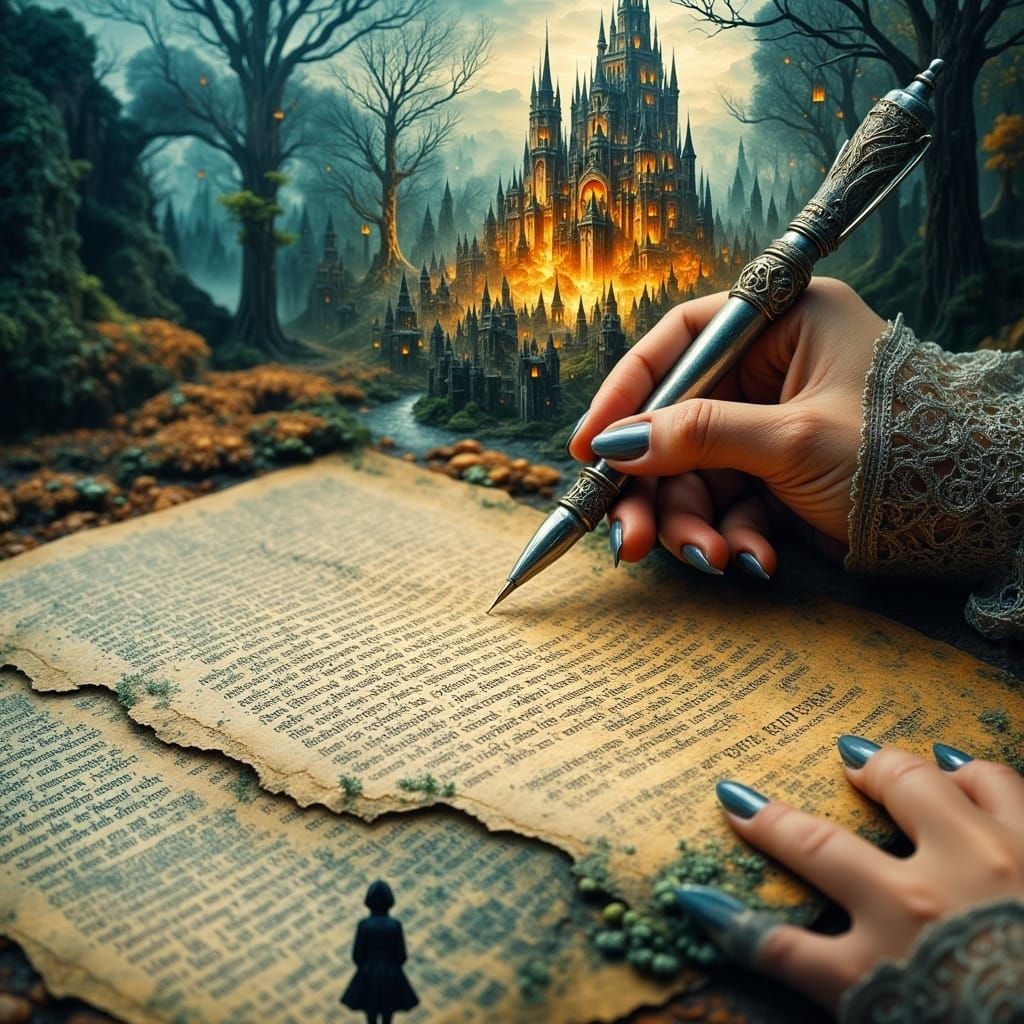 Magical Pen Creates Fantasy World in Abstract Style