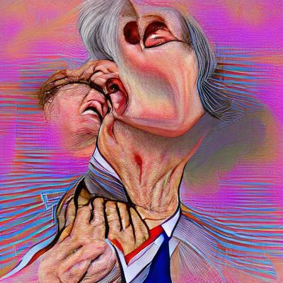 AI Image: Choking on Spite, an Abstract Rendering