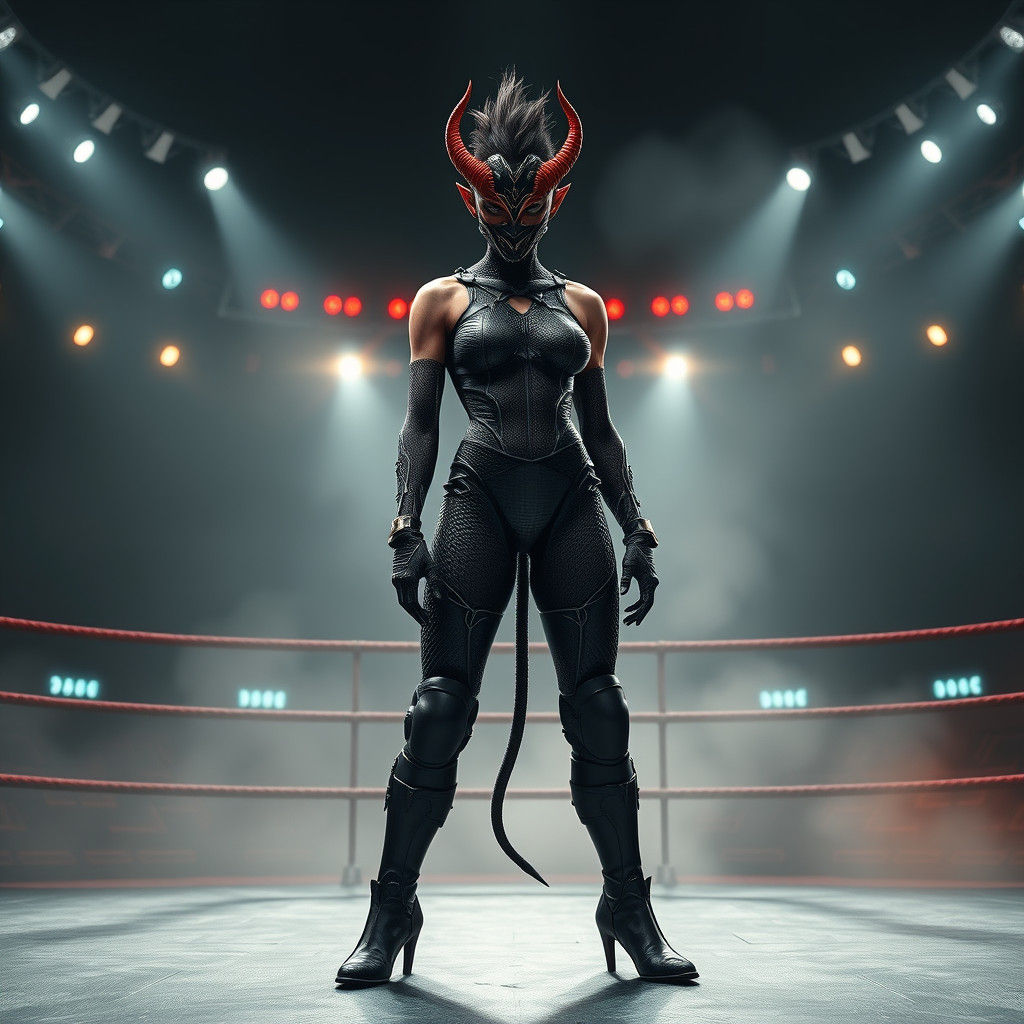 Fierce Wrestler in Demon Suit, Dark Fantasy Arena
