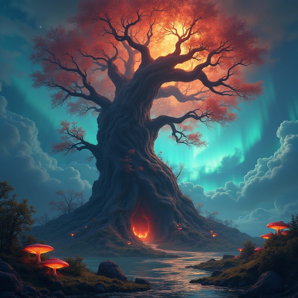 Ancient Tree Transcends a Burning World