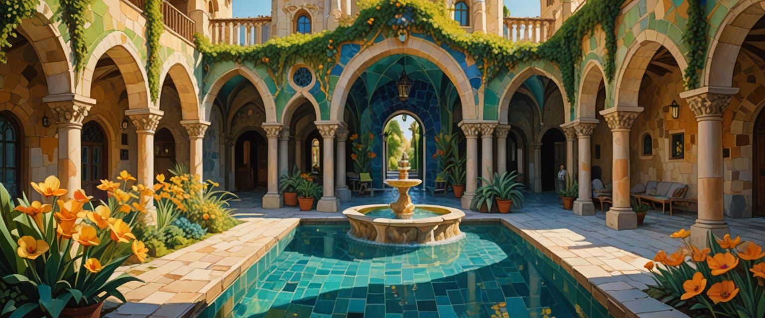 Futuristic Commune in Ghibli Comic Book Style