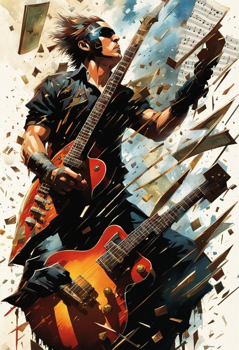 Telekinetic Metal Guitarist Destroys Music, Comic Book Art