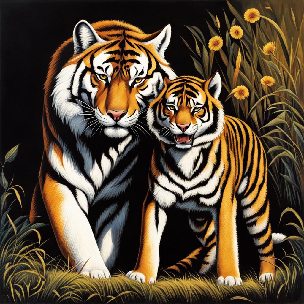 Tiger and Wolf Image