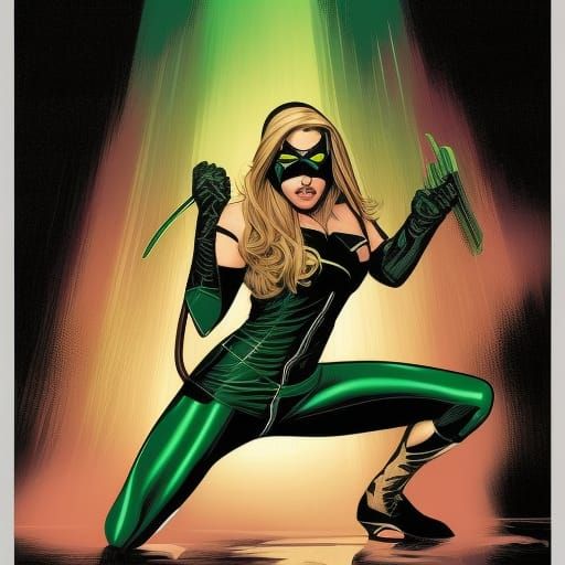 Green Arrow and Black Canary Comic Art
