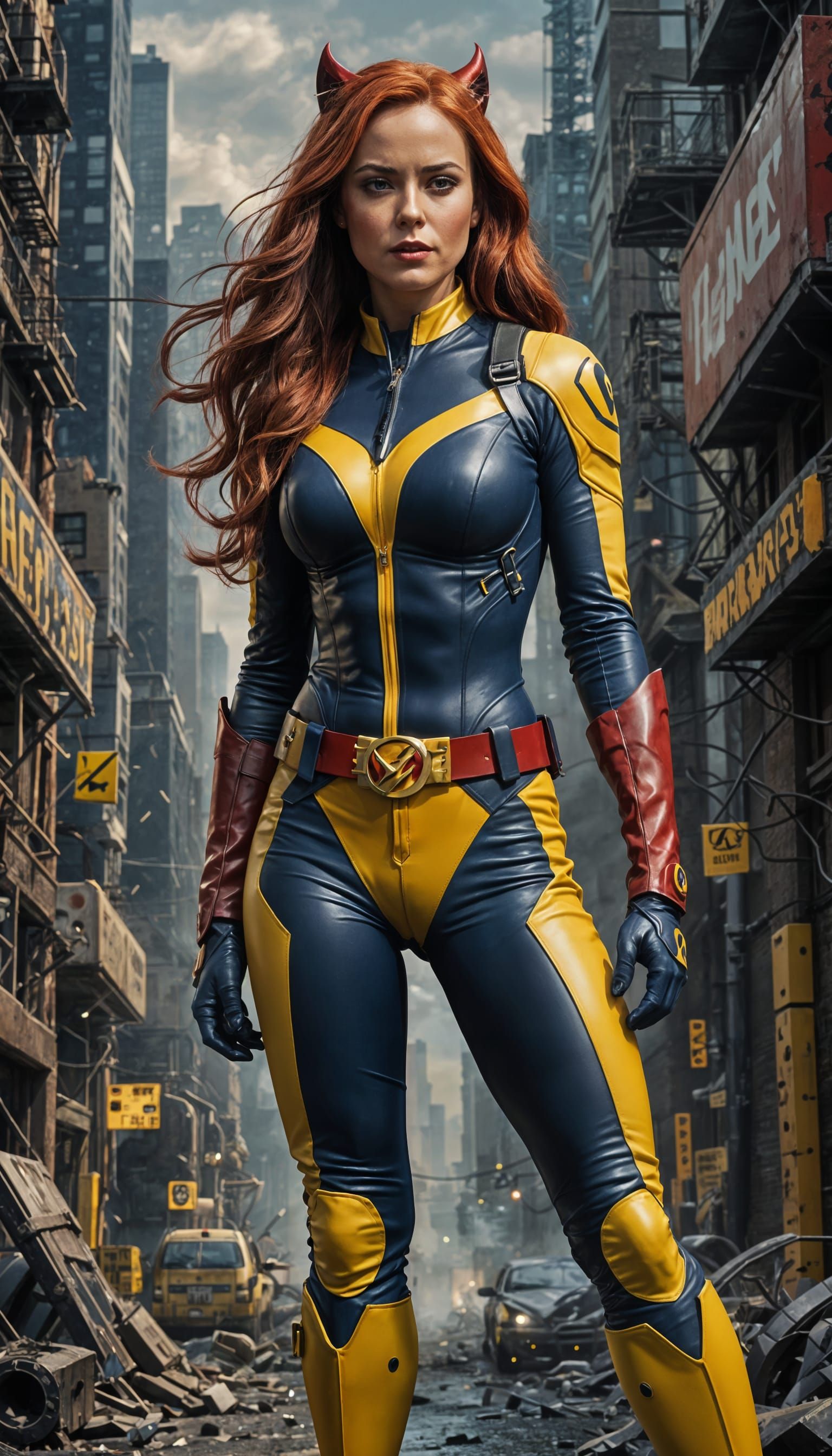 Eliza Dushku as Marvel's Hellcat in Detailed Matte Painting