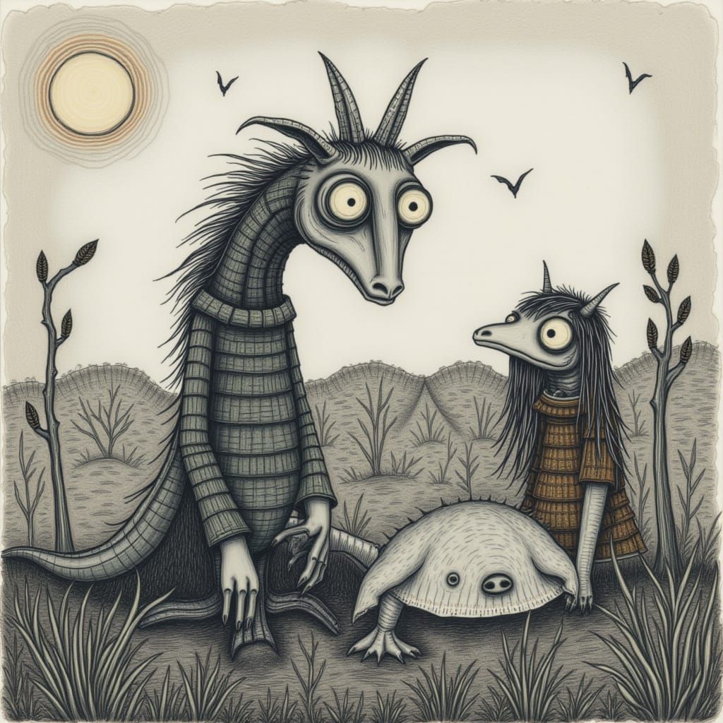 Loch Ness Monster Emerging From Misty Waters