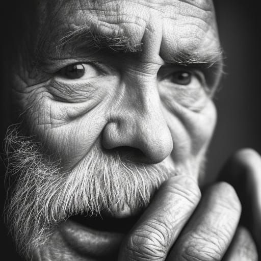 Blues Man Portrait on Country Store Porch