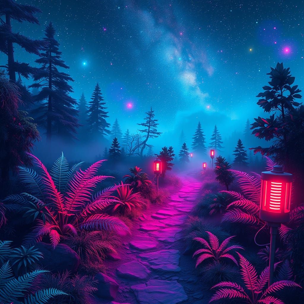 Mystical Trail Transcends into Cosmic Vastness in Cyberpunk...