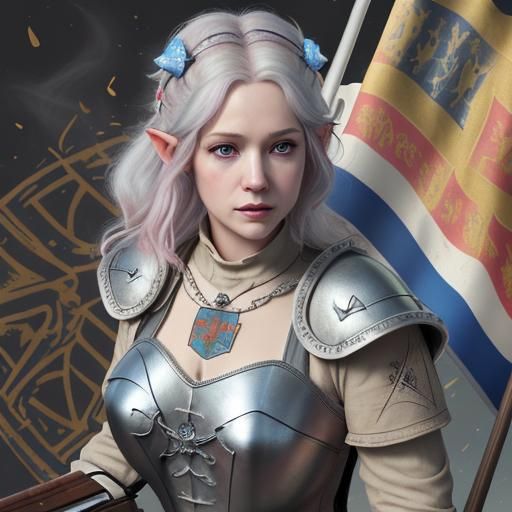 Elven Woman at Medieval Tournament in Digital Art