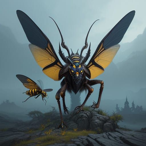 Fantastical HiveWing in Dynamic Splash Screen Composition