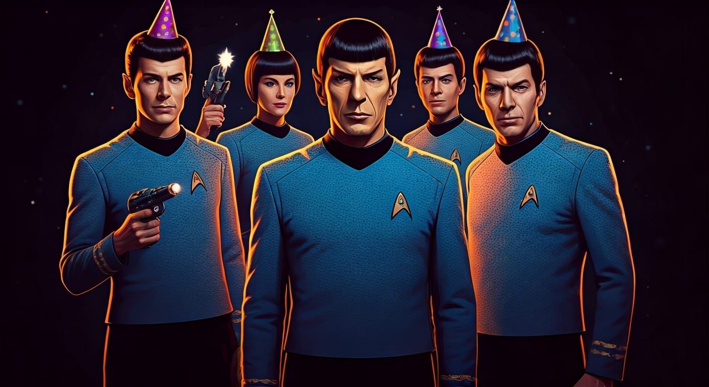 Spock's Party: A Sci-Fi Celebration in Bold Color