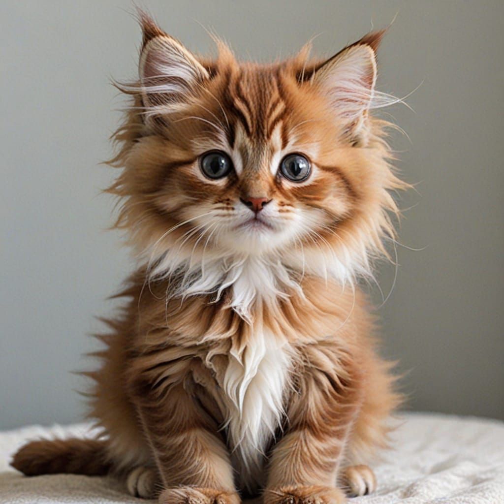 The Fluffiest Kitten in the World After a Luxurious Grooming...
