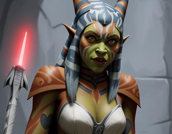 Ahsoka Tano as an Orc Warrior