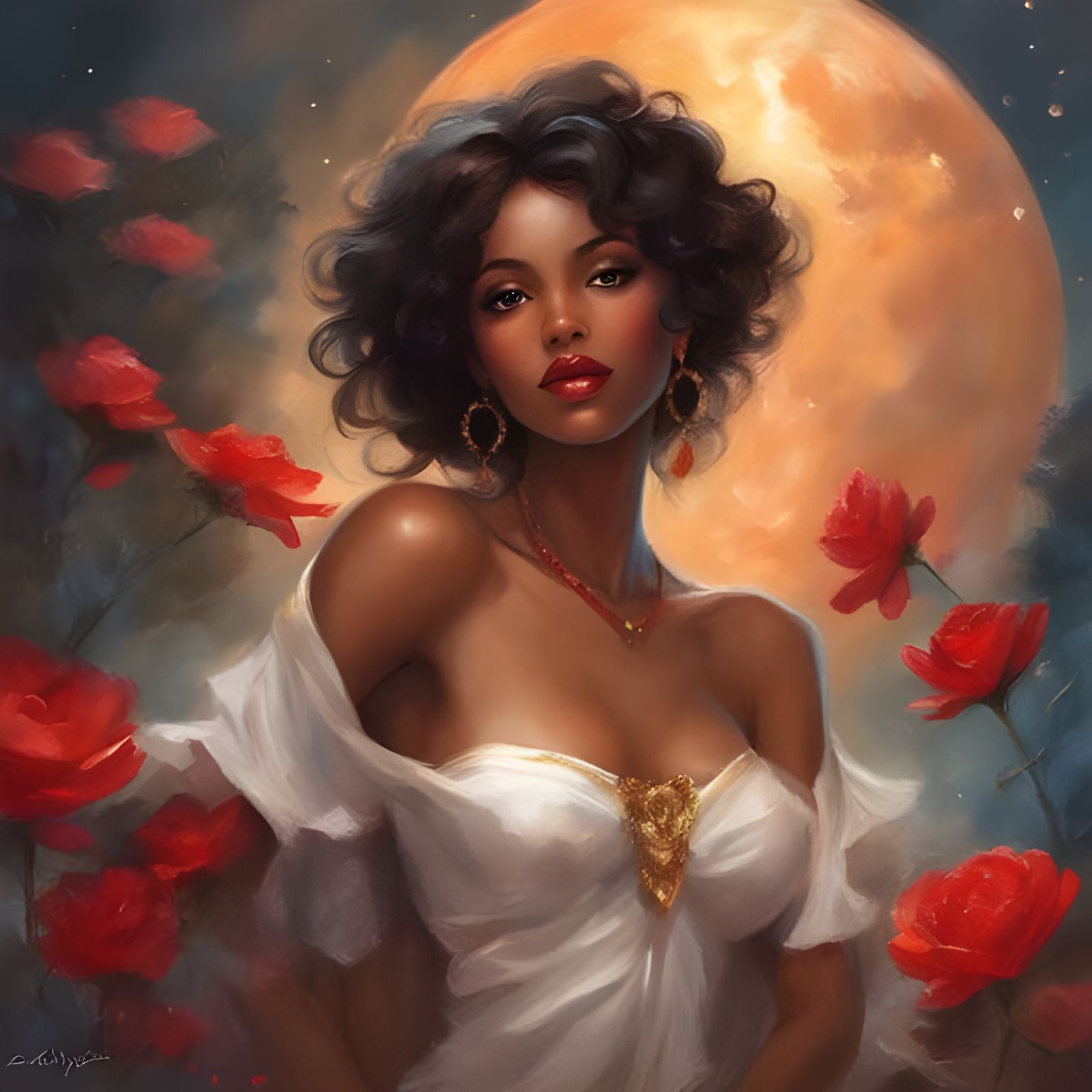 Beautiful French Woman Portrait in Modern Style