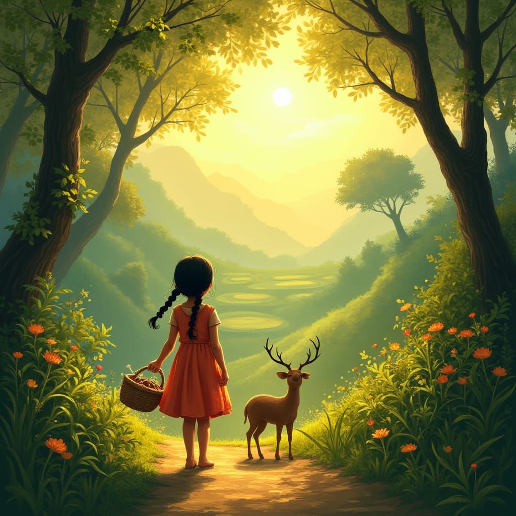 Himalayan Village Sunrise Over Terraced Rice Fields