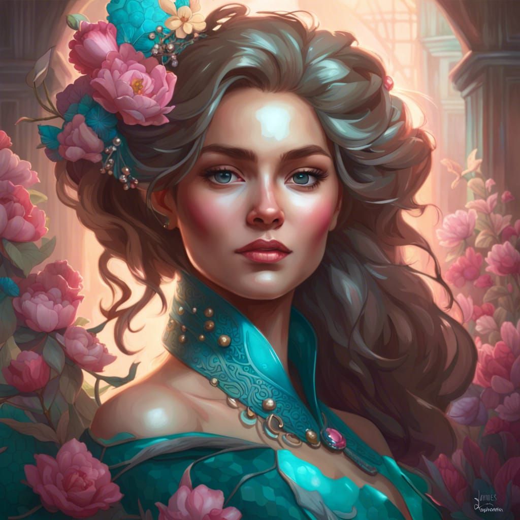 Gorgeous Princess Portrait in Hyperdetailed Style