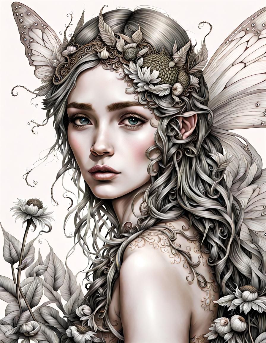 Intricately Detailed Fairy Portrait