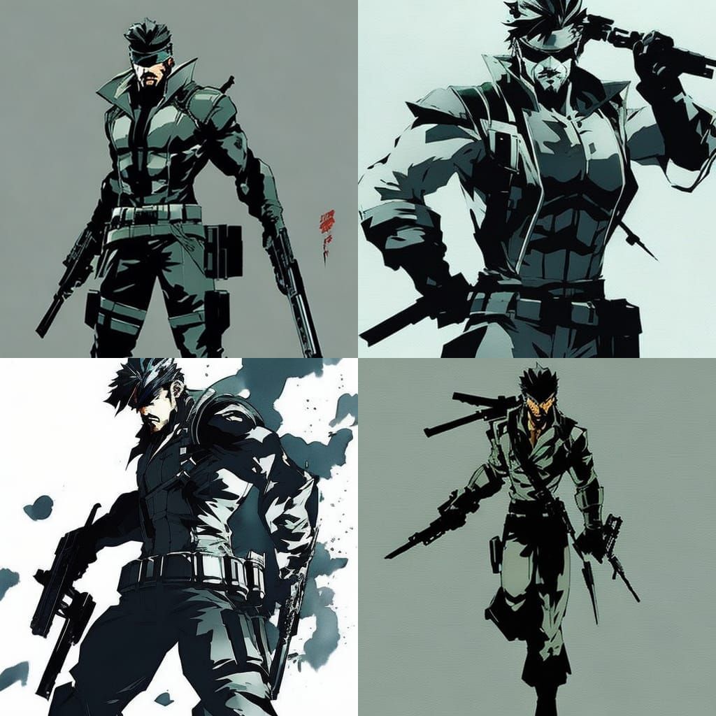 Solid Snake Watercolor Splash Art