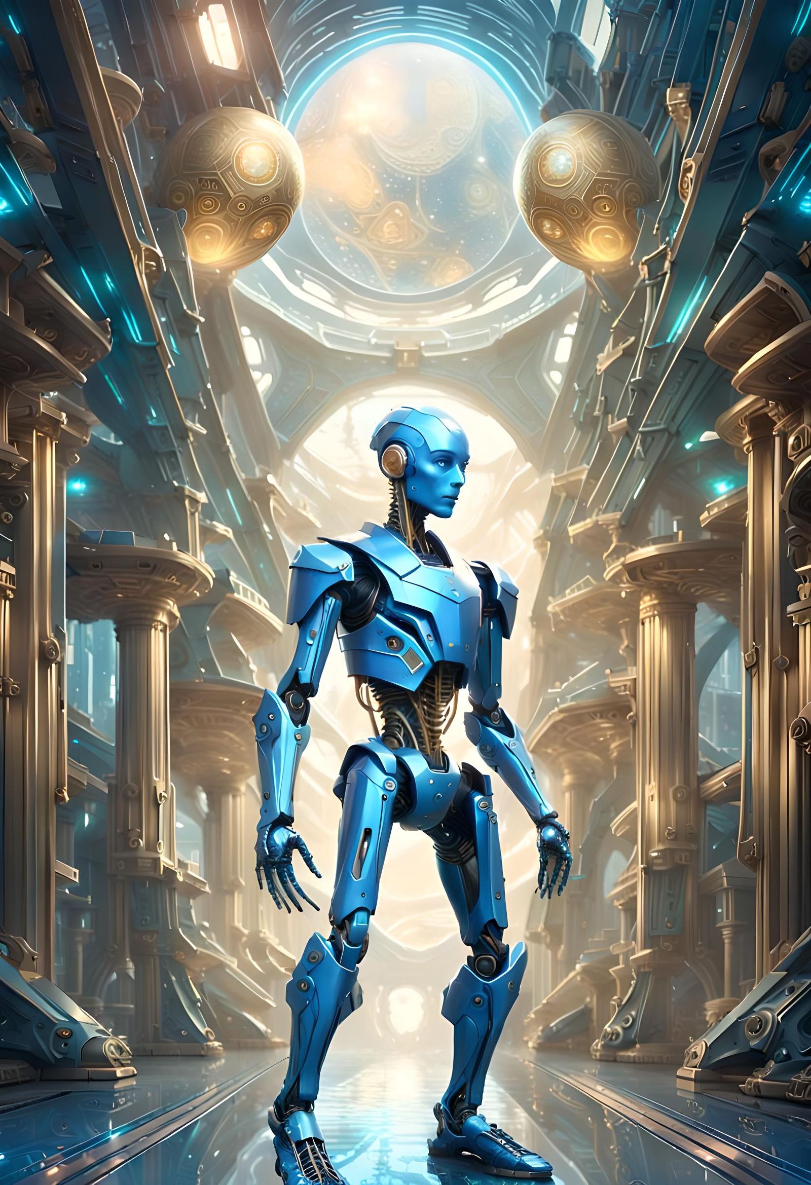 Ethereal Android Concept Art in 8k Resolution