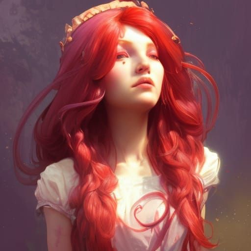 Strawberry Shortcake Portrait in Detailed Splash Art