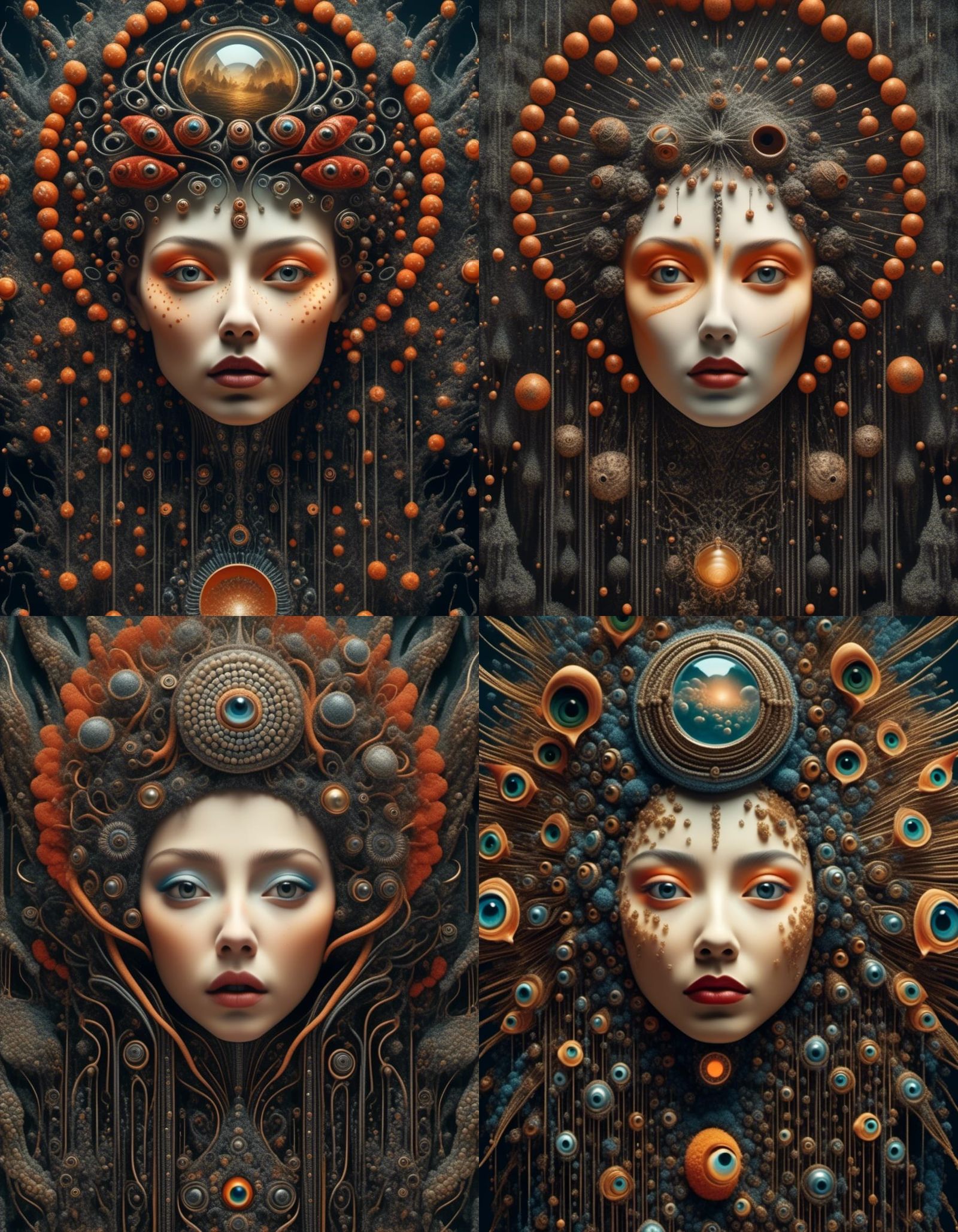 Surreal Biological Sun in Magical Realism Style