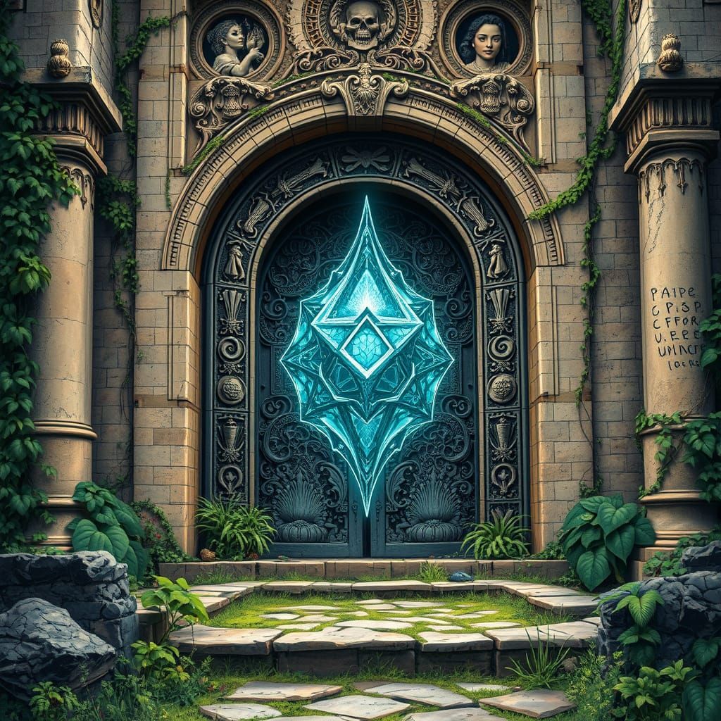 Mystical Artifact at Arcane Portal in Ruins