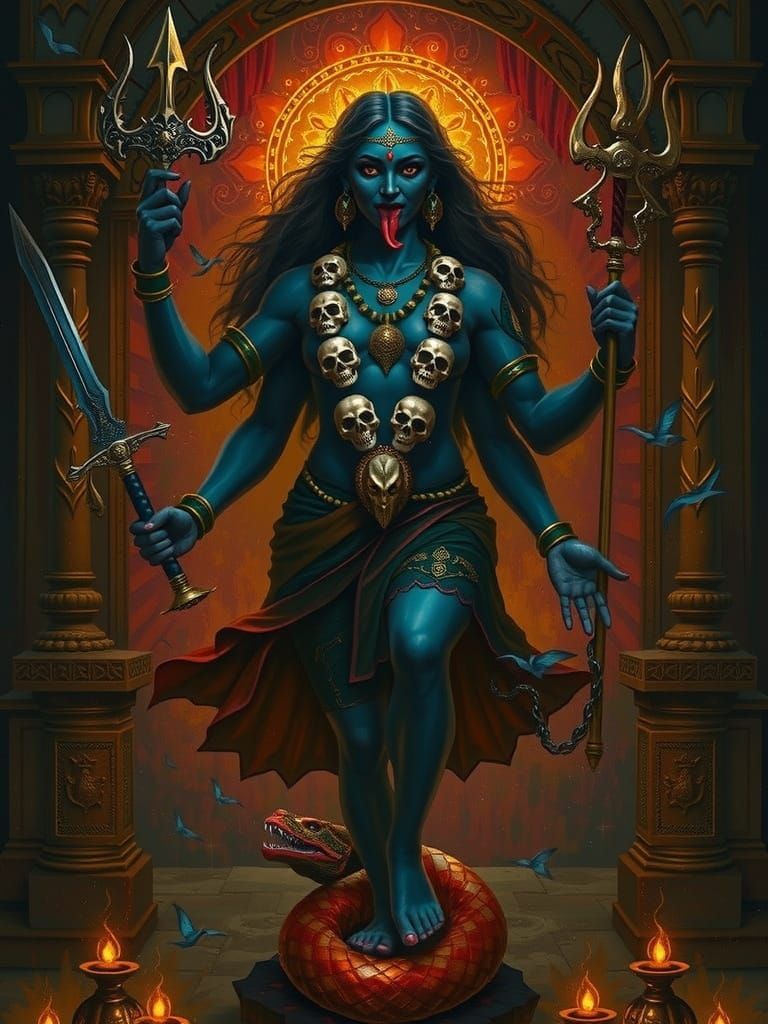 Goddess Kali in Unreal Fantasy Style
