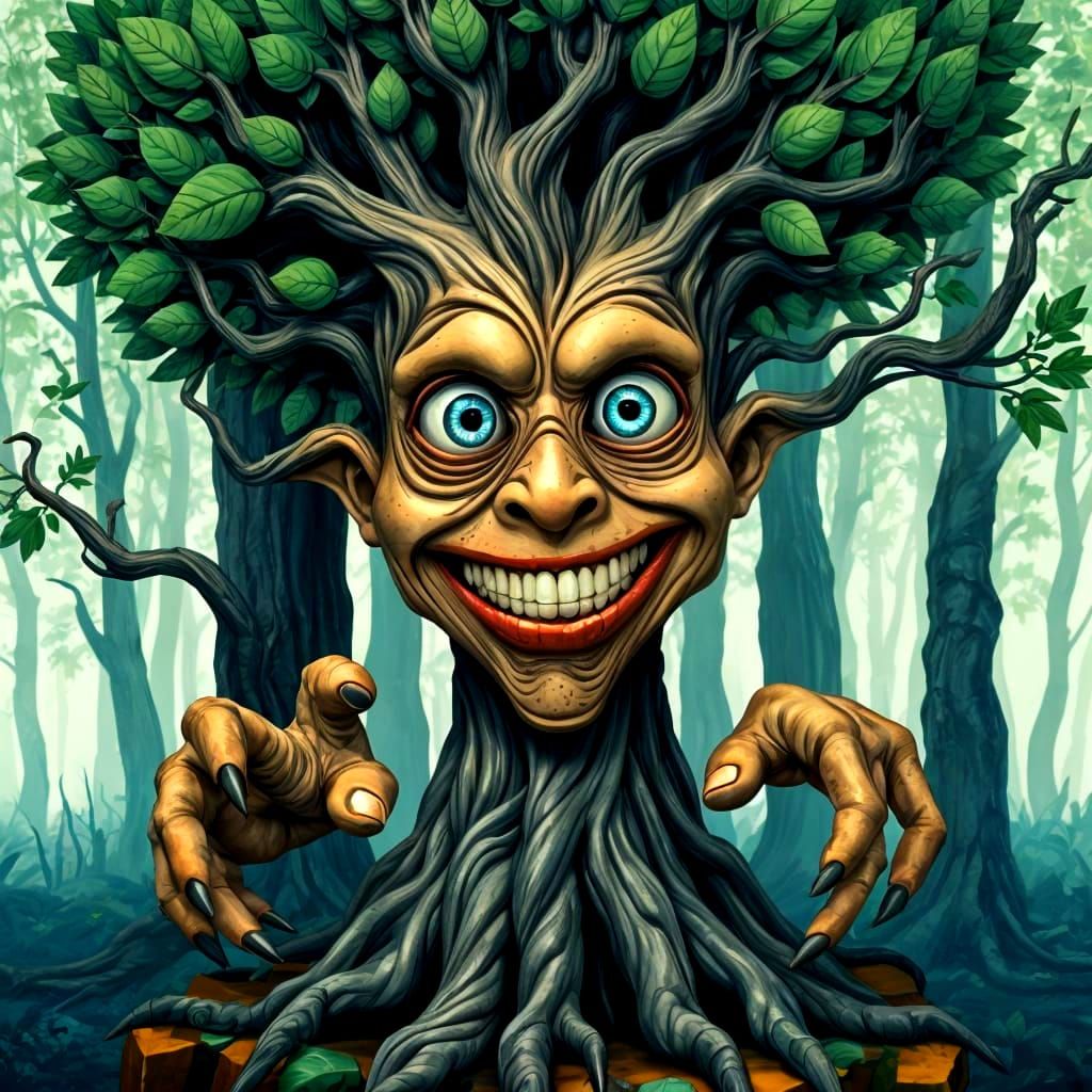 A crazy tree monster