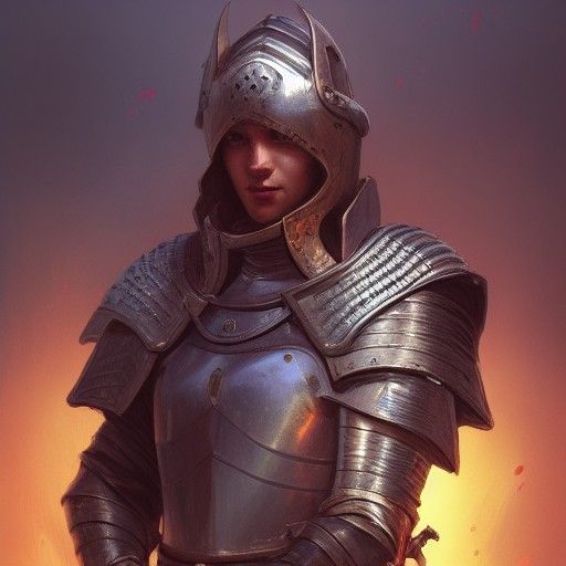 Medieval Knight Portrait in Hyperdetailed Digital Art