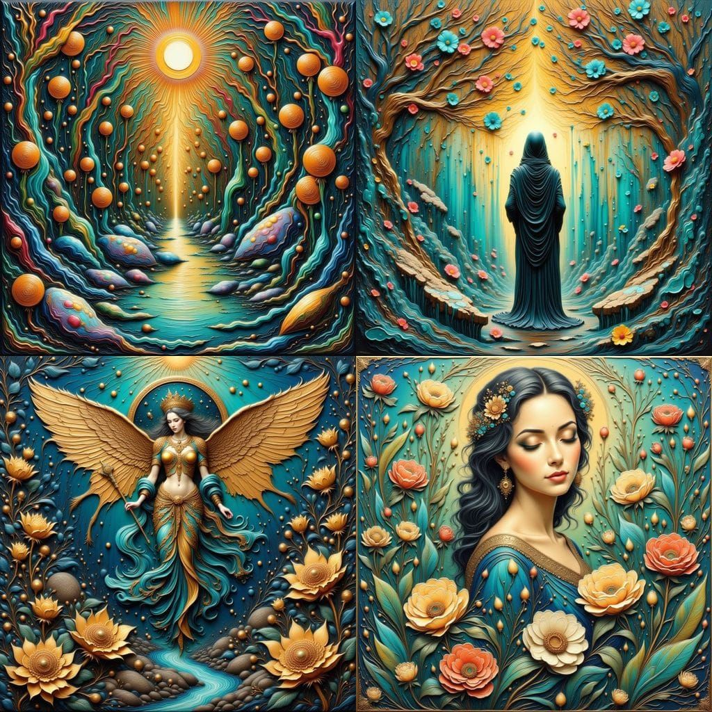 Inspiring Wait and Hope in a Vibrant Teal and Gold Aesthetic