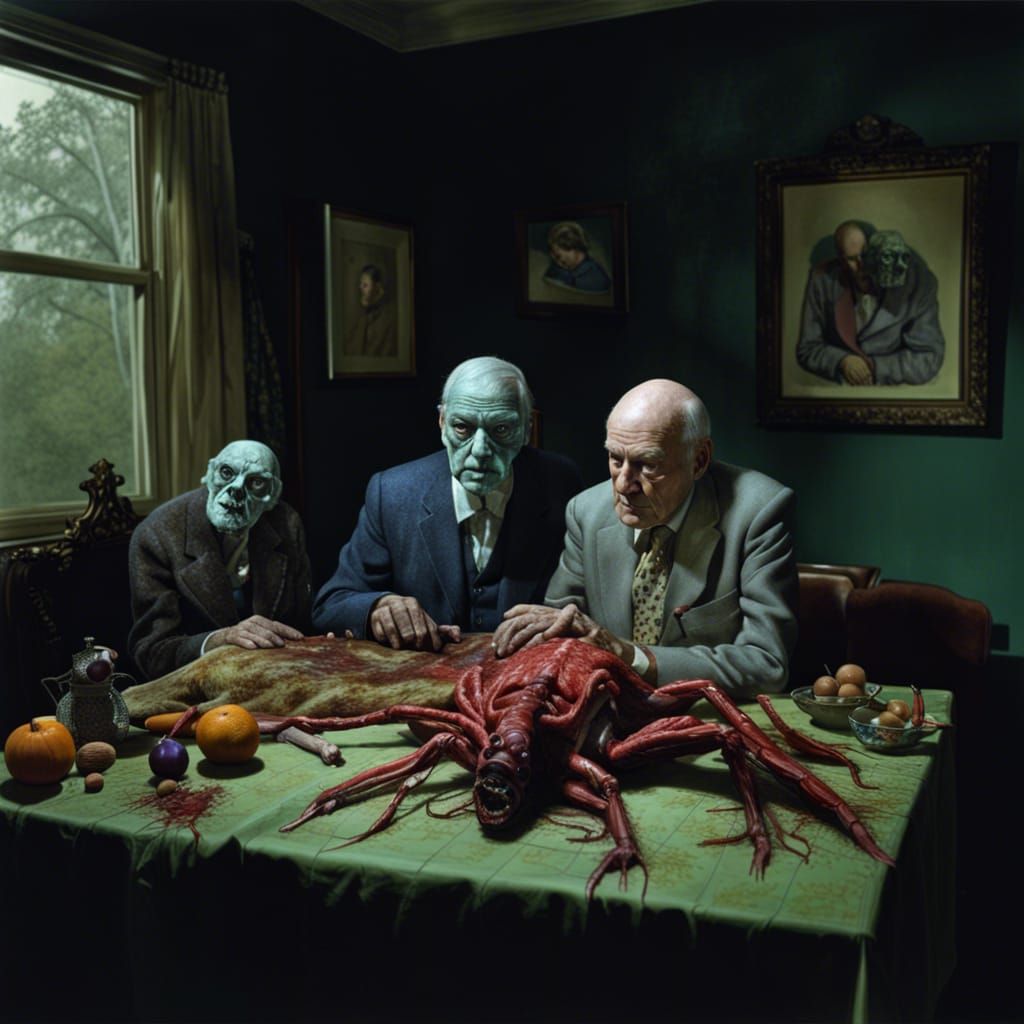 Hyperrealistic Krasue Horror Photo