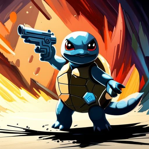Squirtle W/Gun