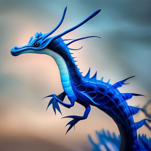 Hyperrealistic Indigo Sea Dragon in Cinematic Style