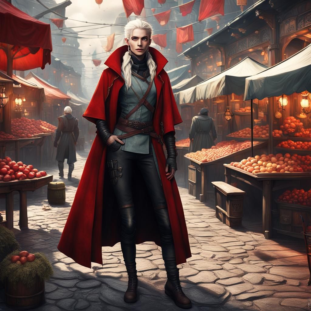 Fantasy Rogue Portrait in Detailed Matte Painting Style