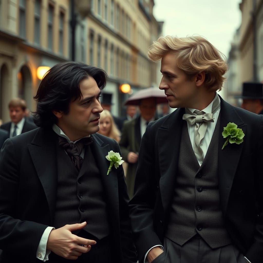 Oscar Wilde and Lord Alfred Douglas Chat in London