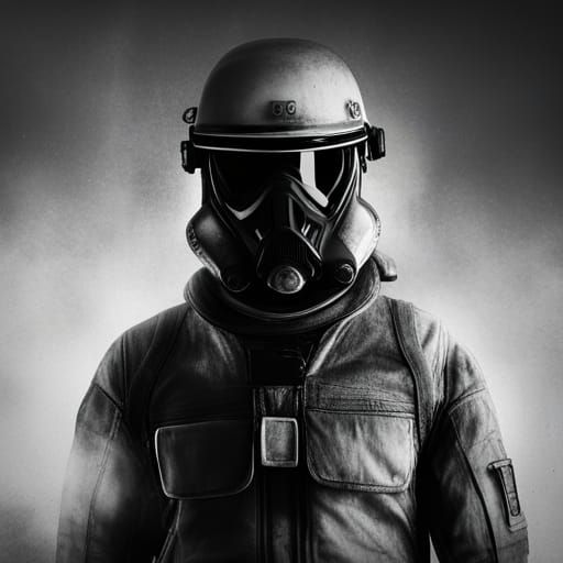 Star Wars Bounty Hunter Concept Art in Metallic Style