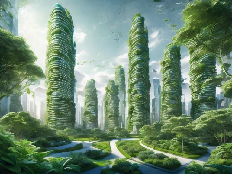 Futuristic Biomimetic Green High Rise Buildings