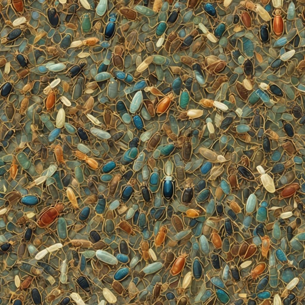 Ancient Egyptians and Lice in a Magical Scene