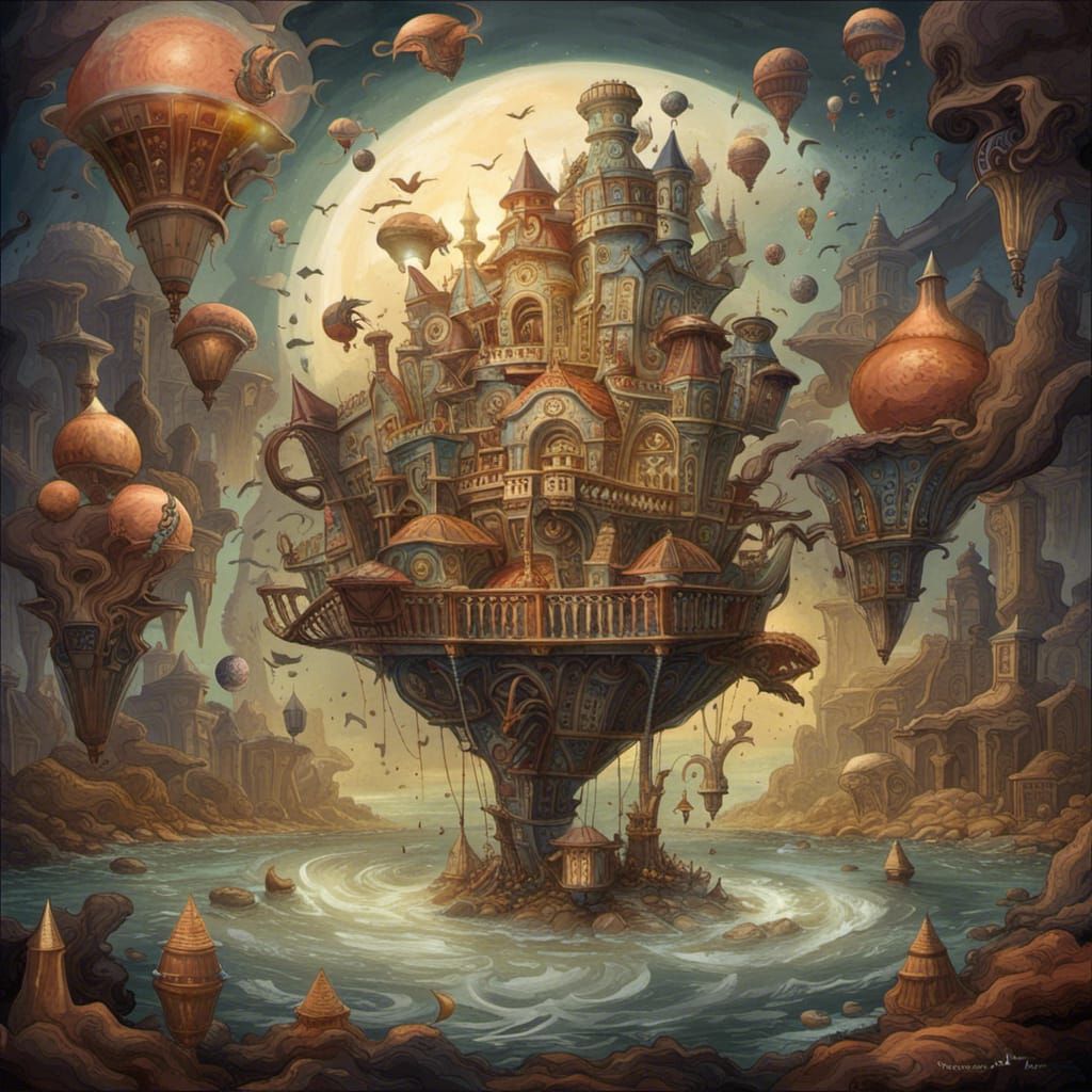 Detailed Matte Painting of Water Cacophony